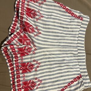 Skies Are Blue Light Blue Striped Shorts